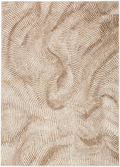 DKNY Central Park West CEP01 Beige Brown Contemporary Power-loomed Rug