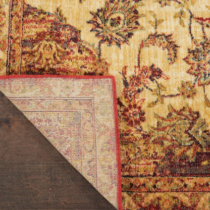 Nourison Home Jewel  Cream Red  Traditional