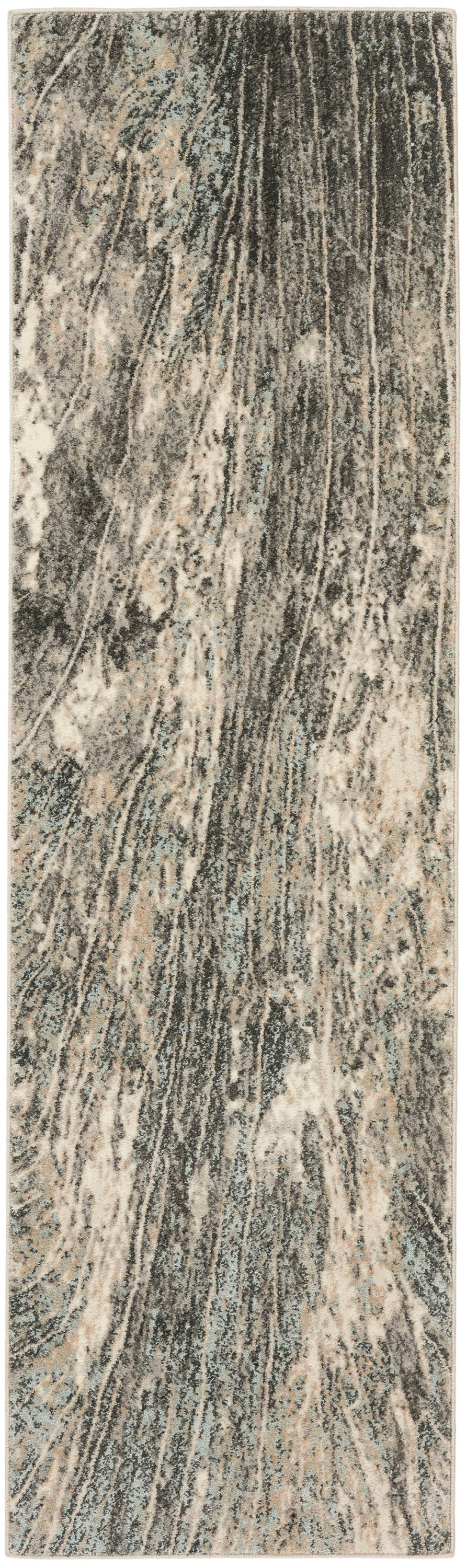 Nourison Home Marmara MRA03 Charcoal Ivory Contemporary Power-loomed Rug