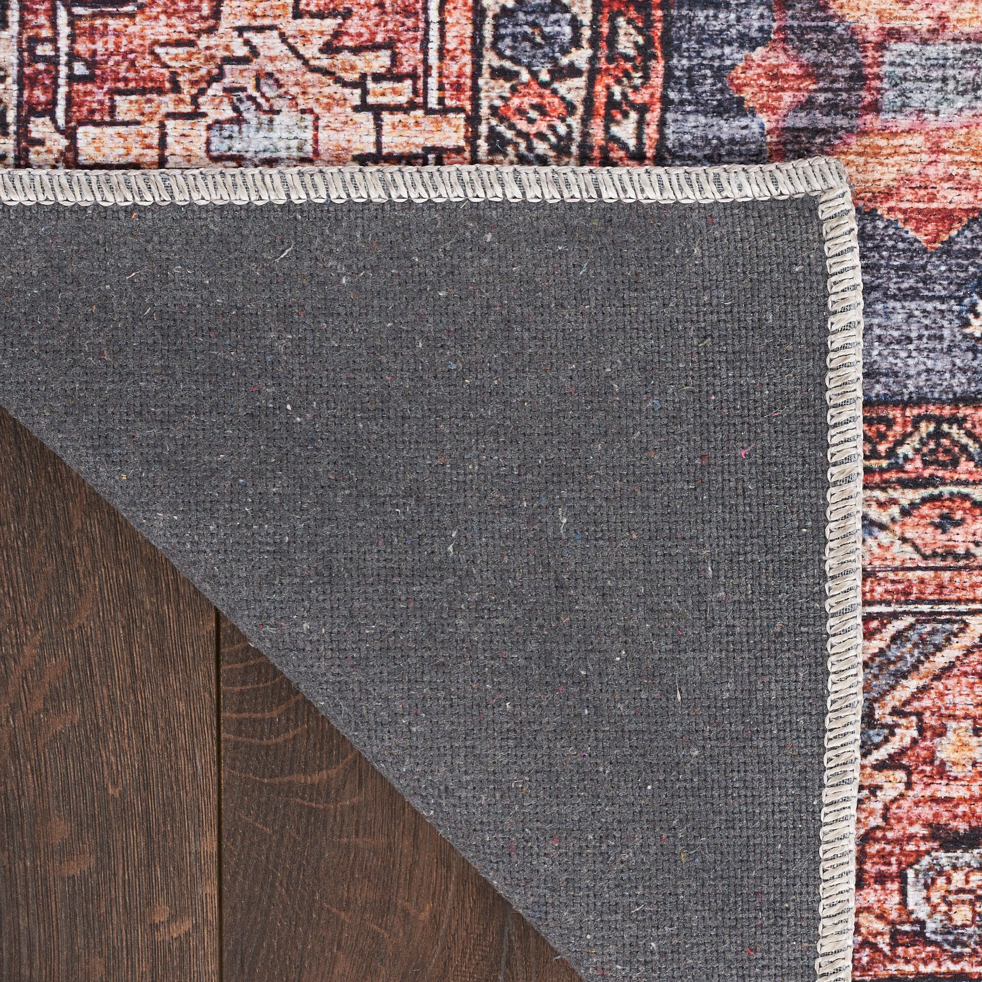 Nourison Home Grand Washables  Navy Brick  Traditional