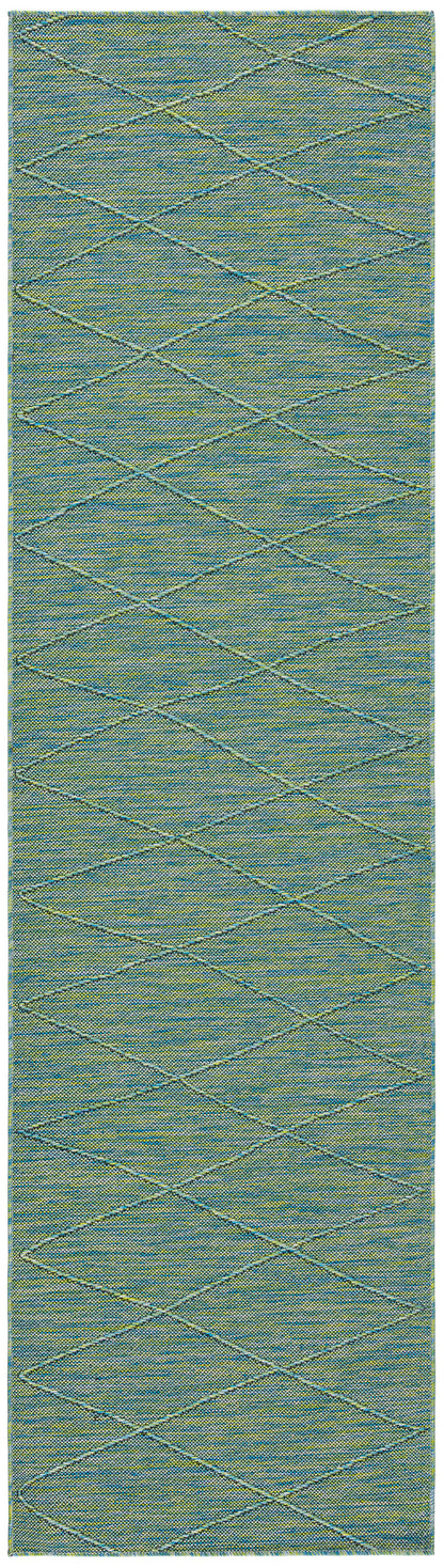 Nourison Home Washable Solutions WSL01 Blue Green Contemporary Power-loomed Rug