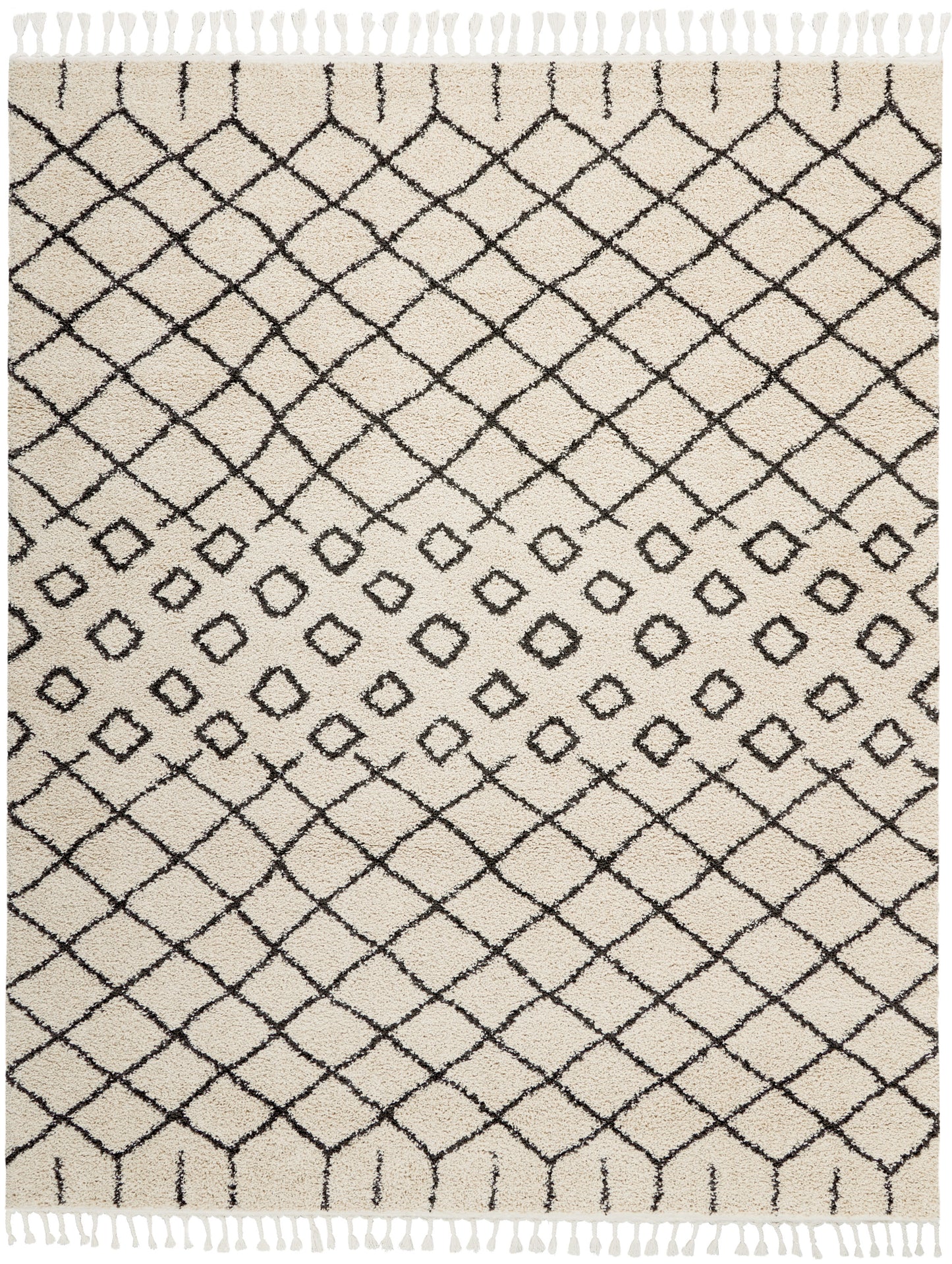 Nourison Home Moroccan Shag  Cream  Transitional