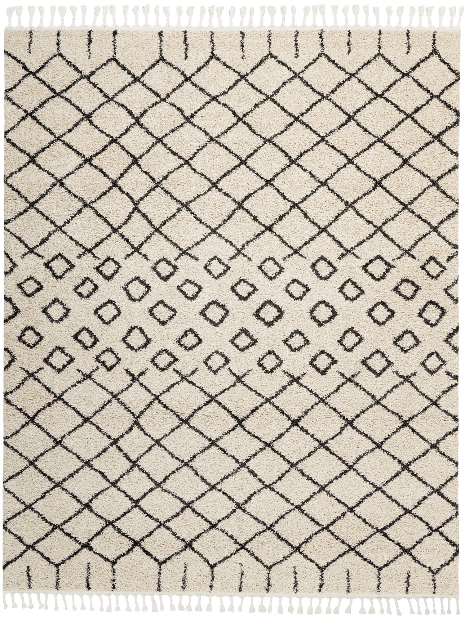 Nourison Home Moroccan Shag  Cream  Transitional