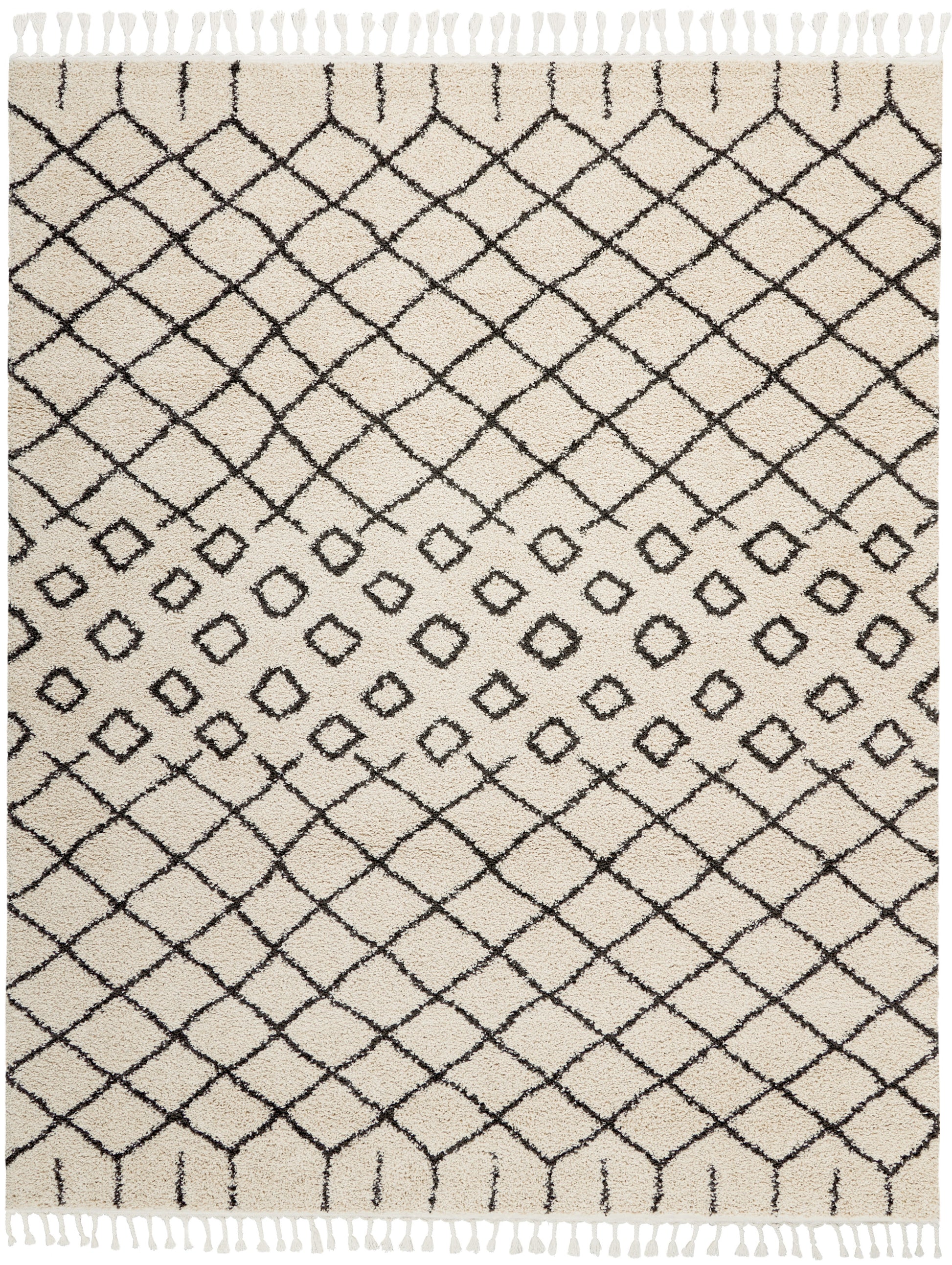 Nourison Home Moroccan Shag  Cream  Transitional