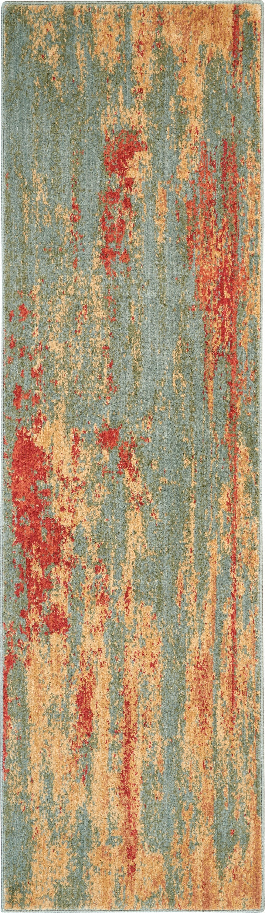 Nourison Home Somerset ST91 Teal Multicolor Contemporary Power-loomed Rug