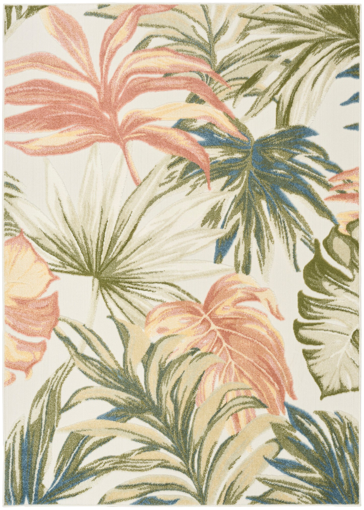 Nourison Home Aloha ALH43 Ivory Green Contemporary Power-loomed Rugs