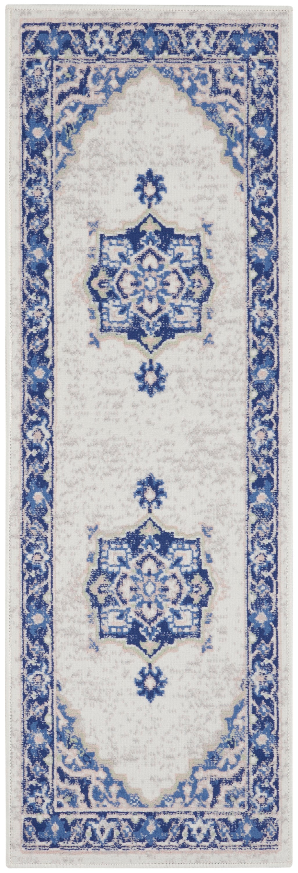 Nourison Home Whimsicle WHS03 Ivory Blue Transitional Power-loomed Rug