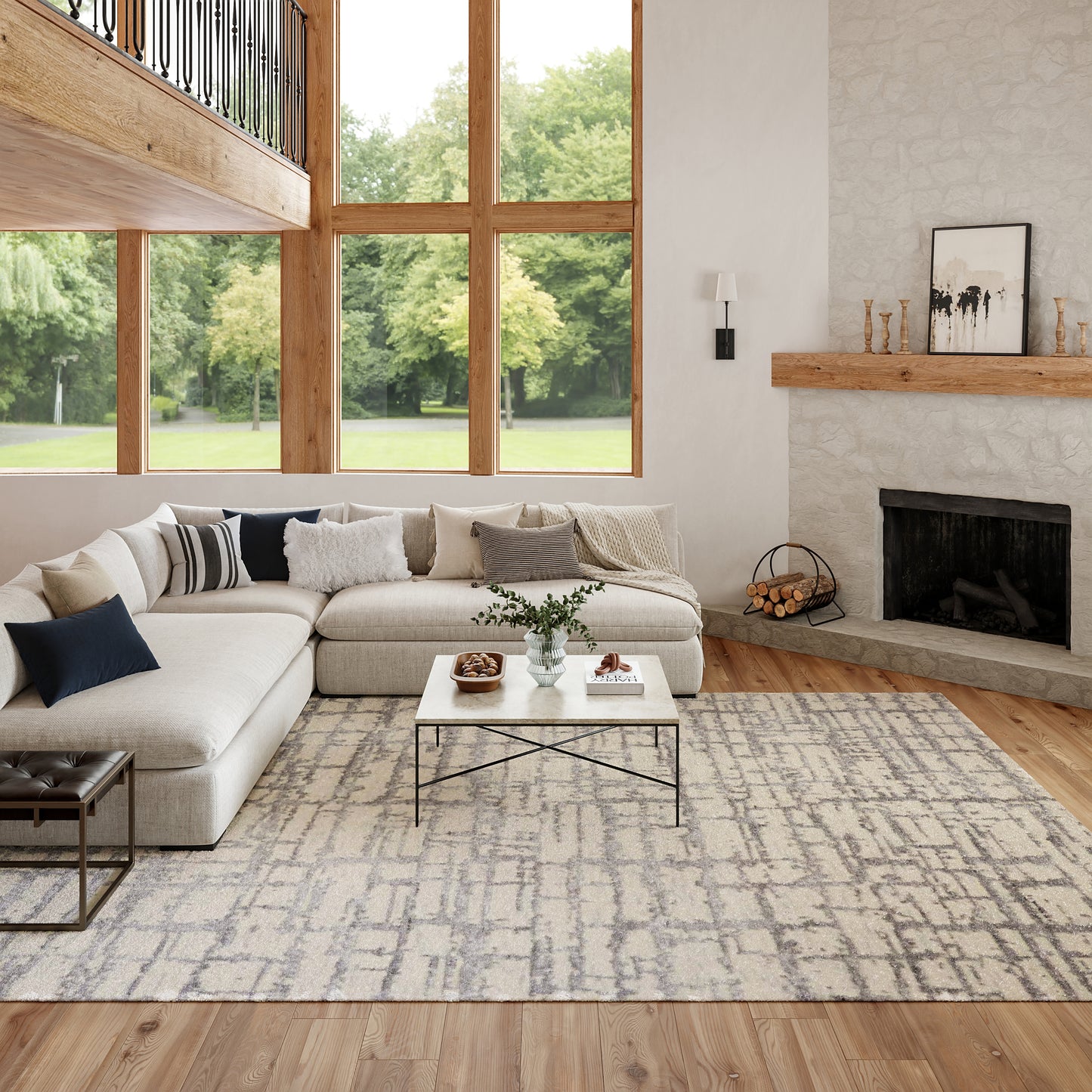 Nourison Home Luna  Ivory Grey  Contemporary