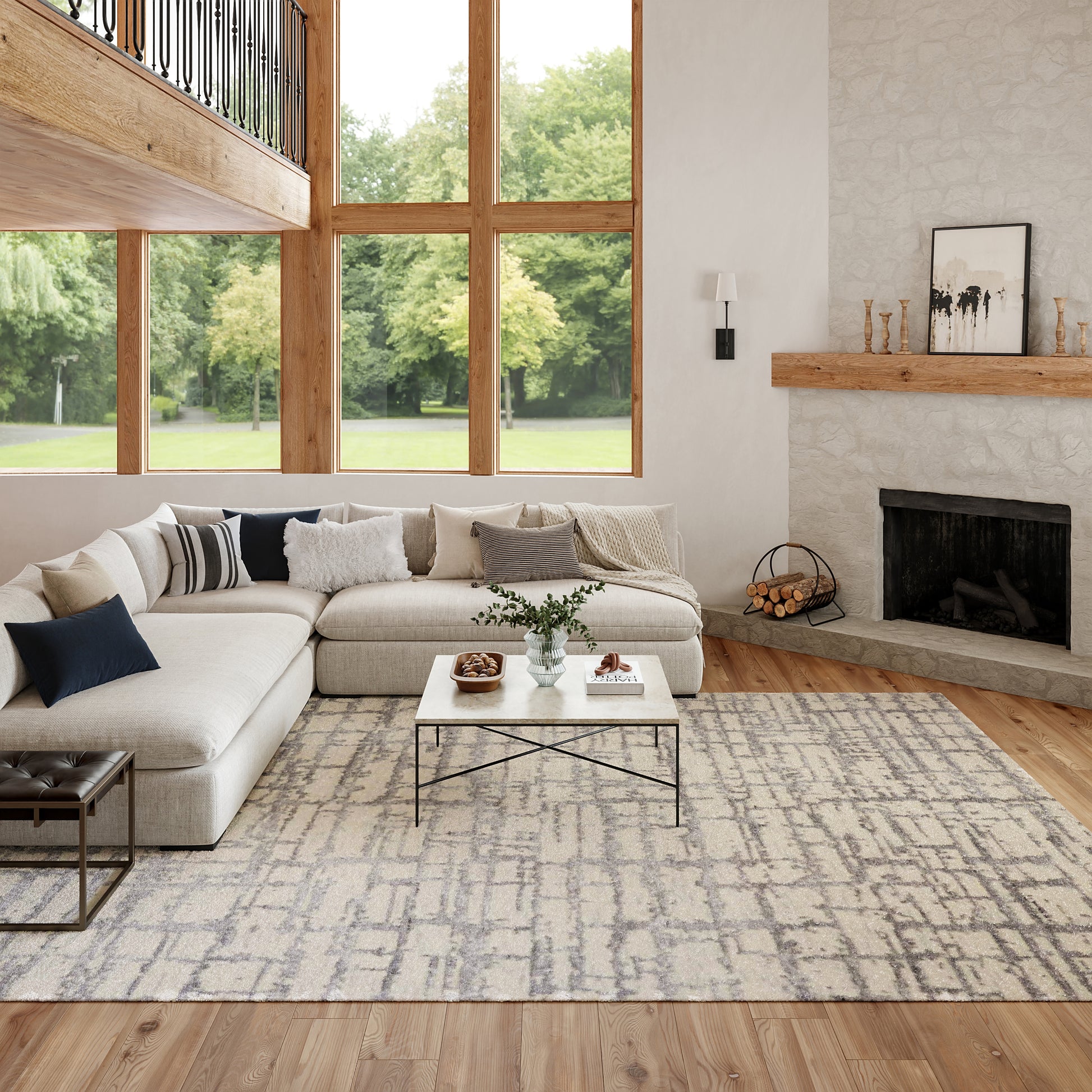 Nourison Home Luna  Ivory Grey  Contemporary