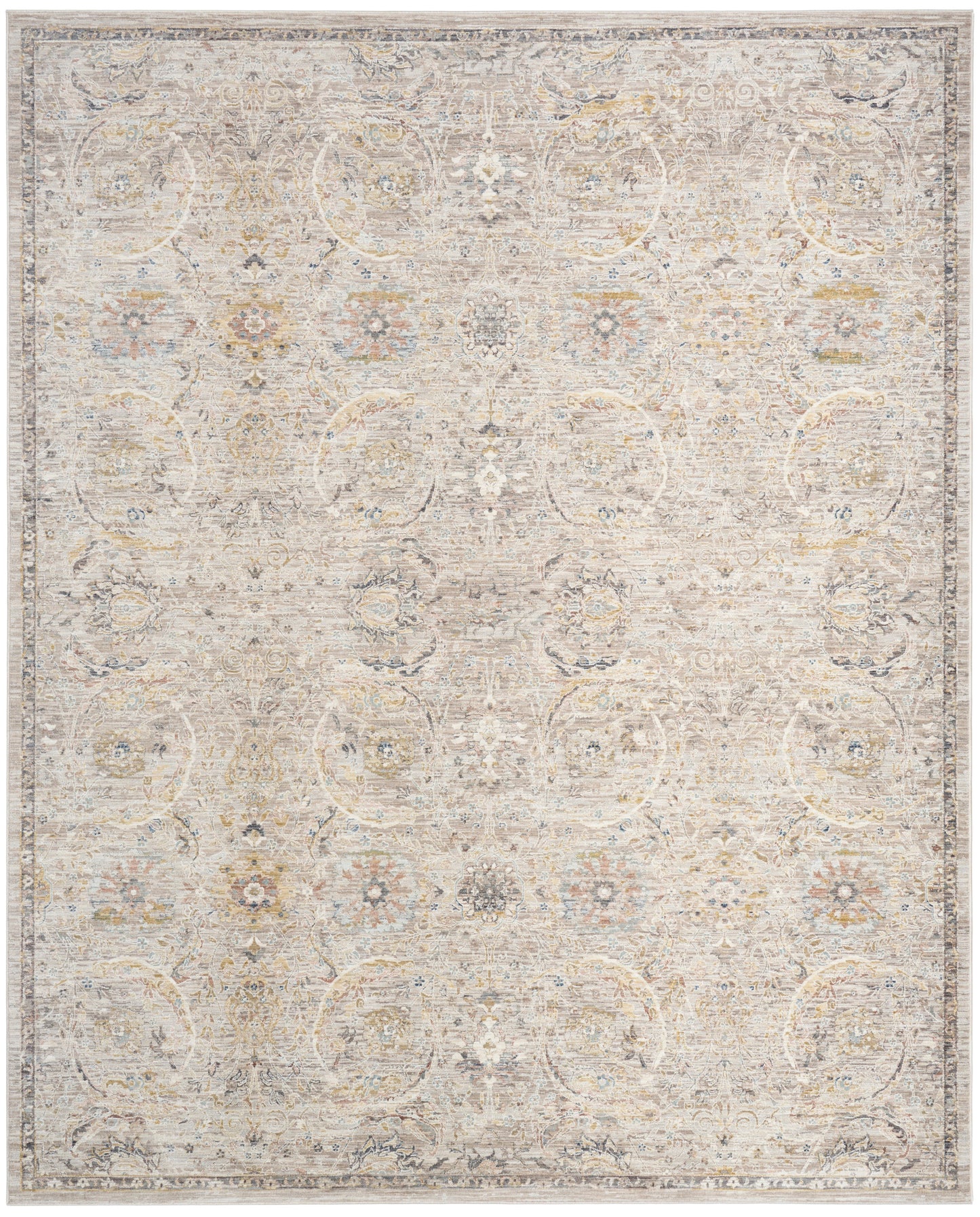 Nourison Home Antique Fusion ANF03 Light Grey Traditional Machine Woven Rug