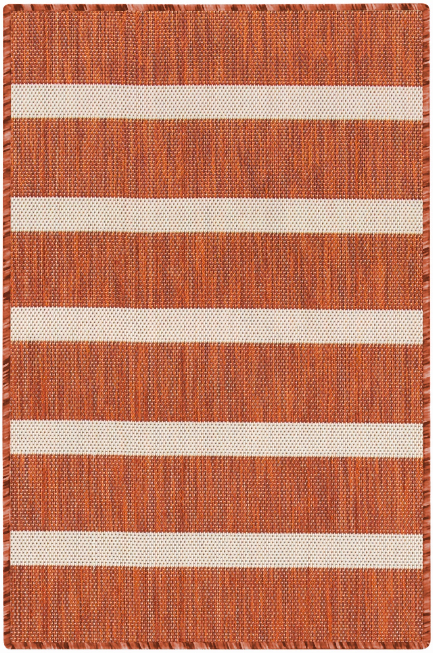 Nourison Home Positano POS03 Terracotta Ivory Contemporary Power-loomed Rug