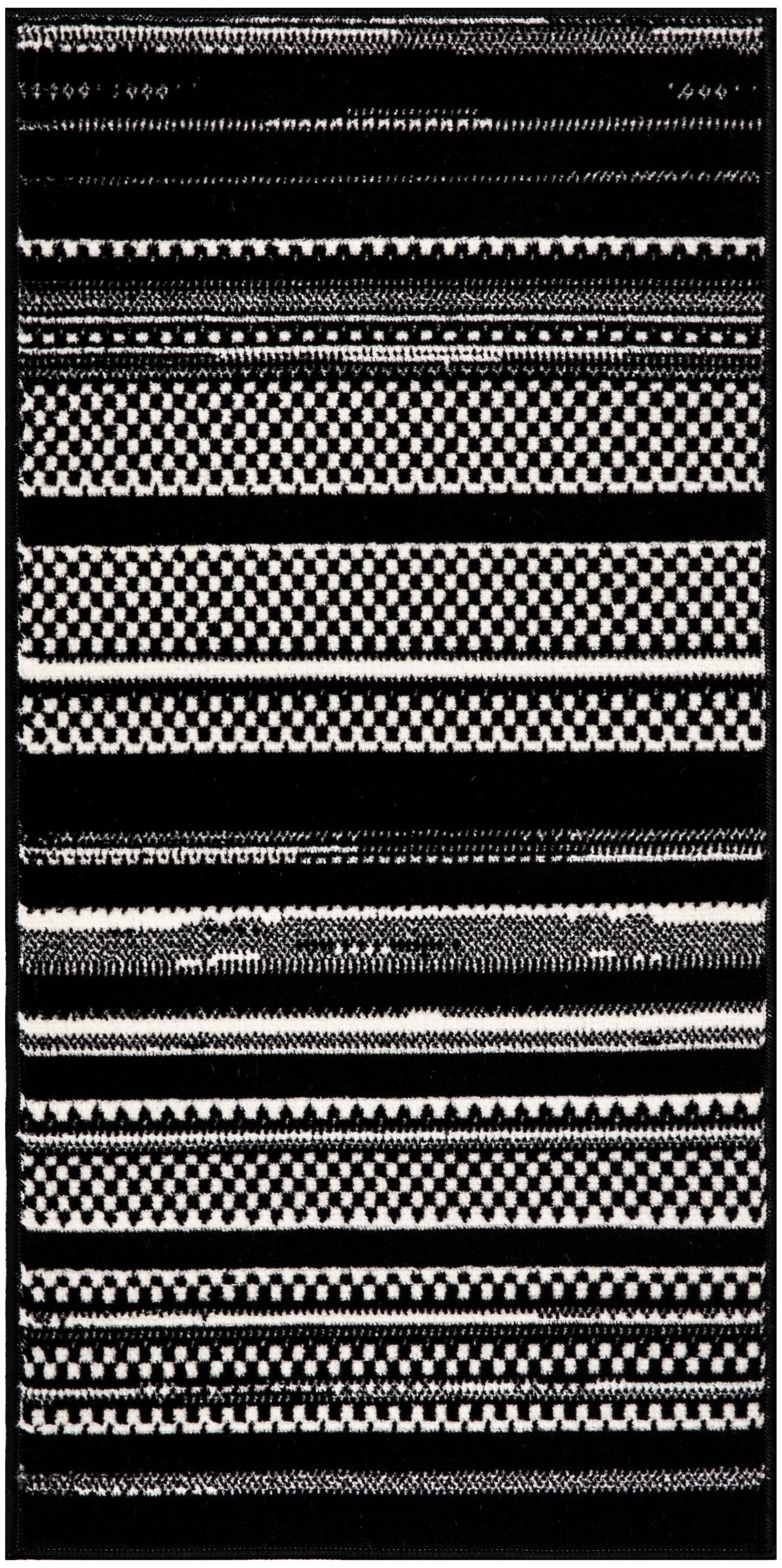 Nourison Home Grafix GRF41 Black White Contemporary Power-loomed Rug