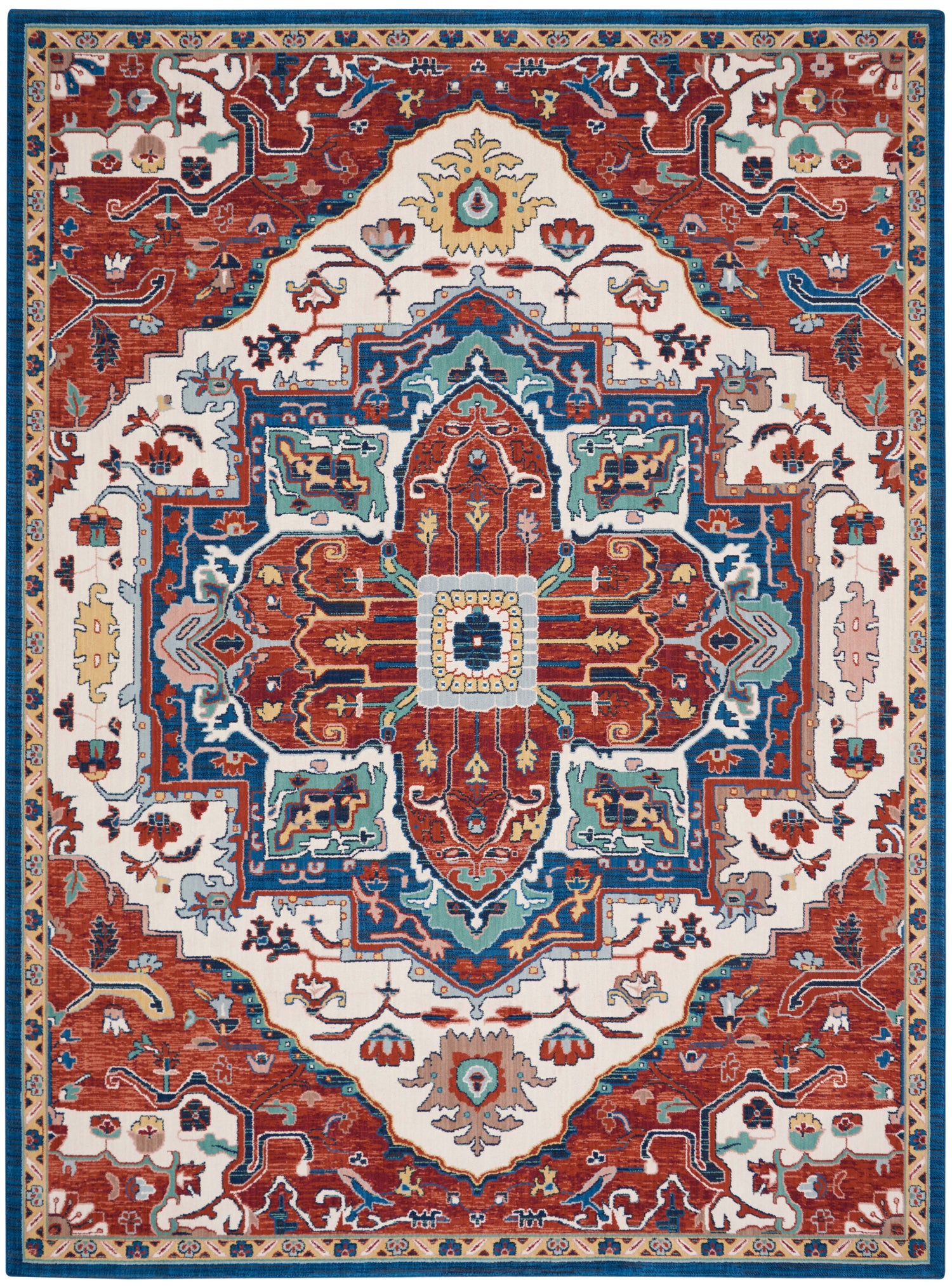 Nourison Home Parisa  Brick Ivory  Traditional