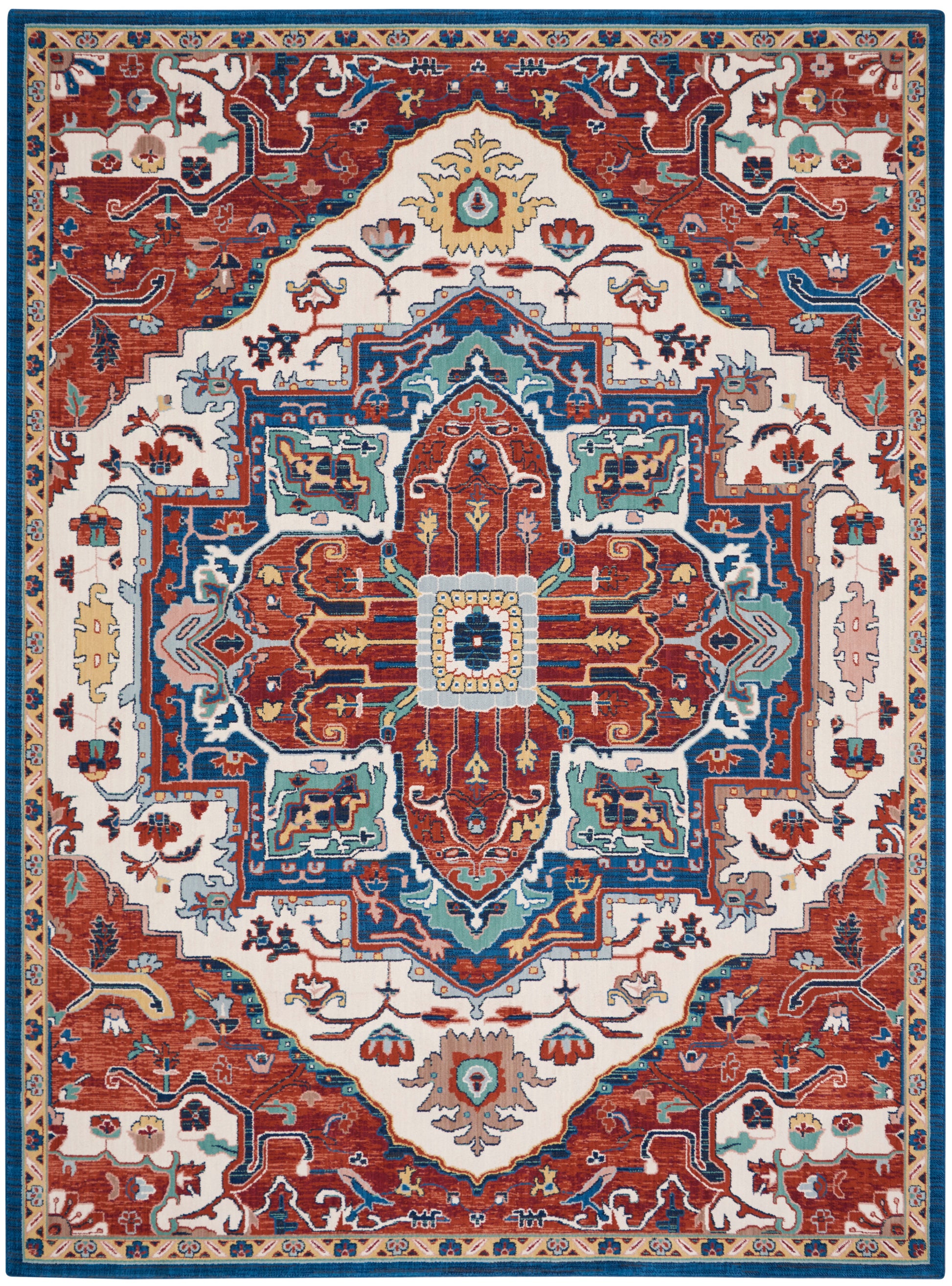 Nourison Home Parisa  Brick Ivory  Traditional