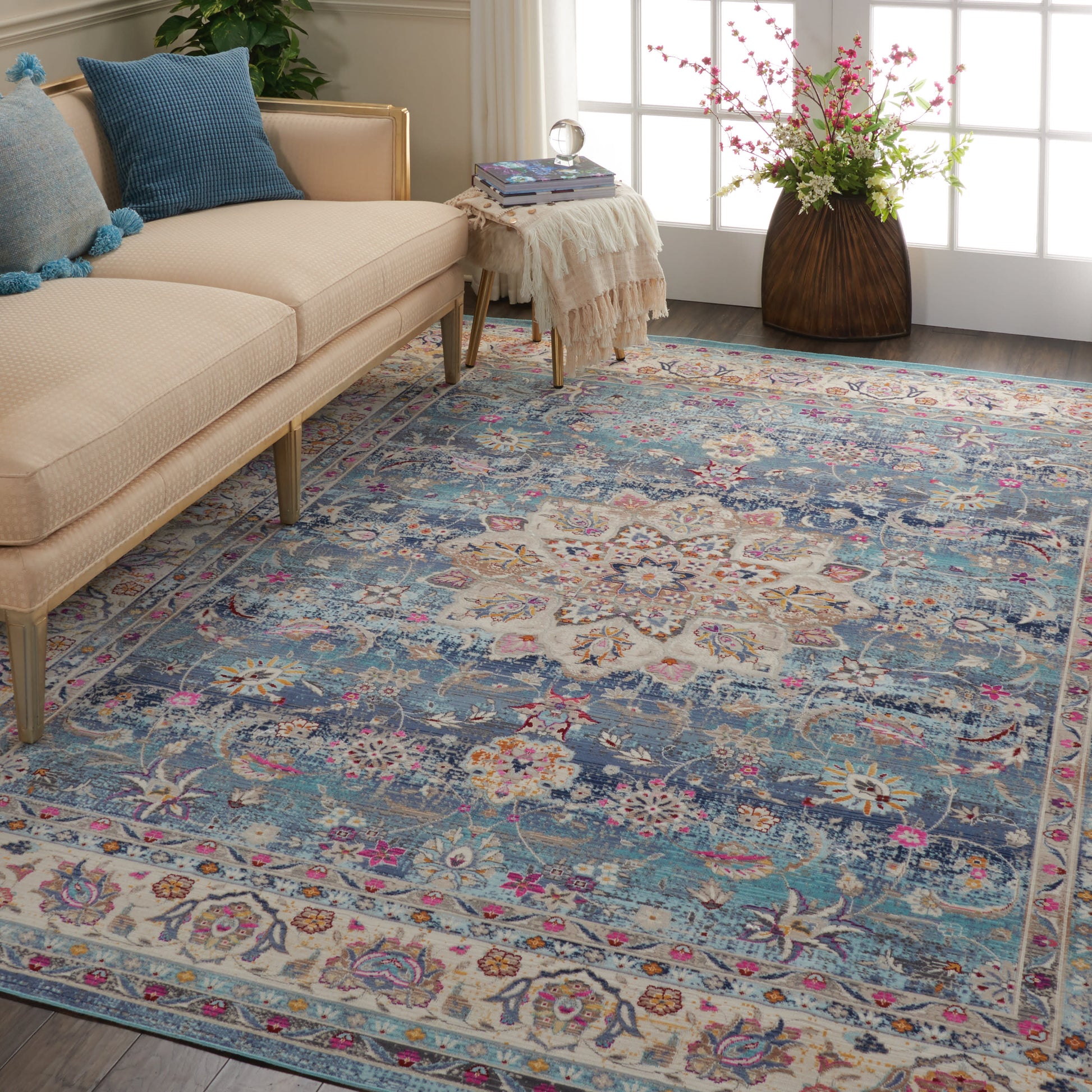 Nourison Home Vintage Kashan  Blue  Traditional