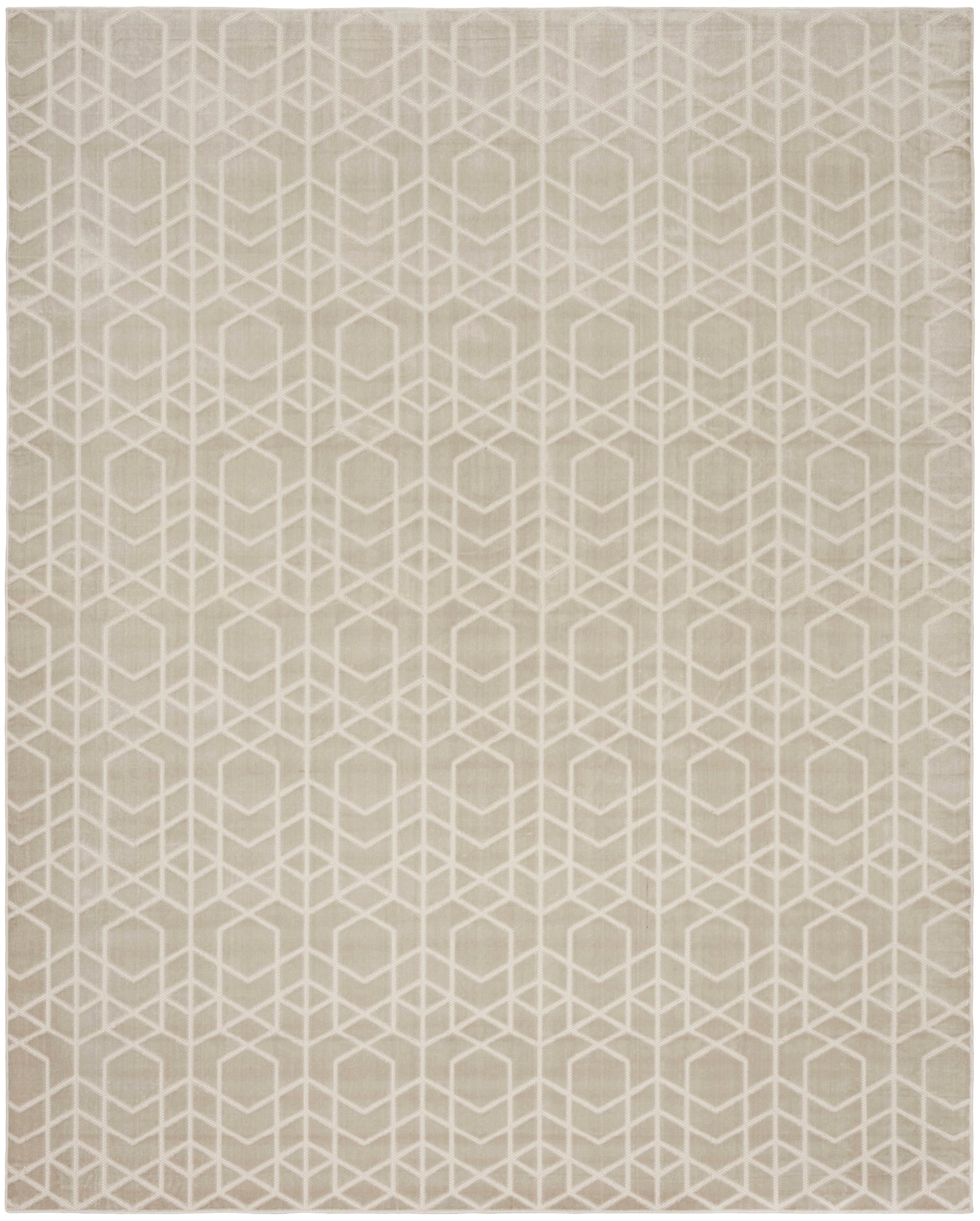 Nourison Home Washable Charm  Silver Ivory  Contemporary