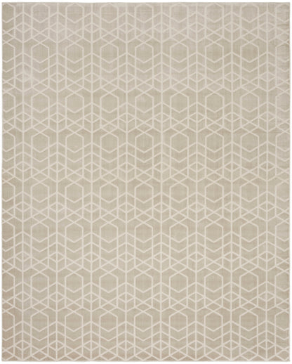 Nourison Home Washable Charm  Silver Ivory  Contemporary