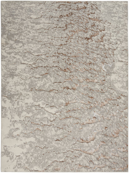 Nourison Home Glow MTL02 Grey Mocha Contemporary Power-loomed Rug