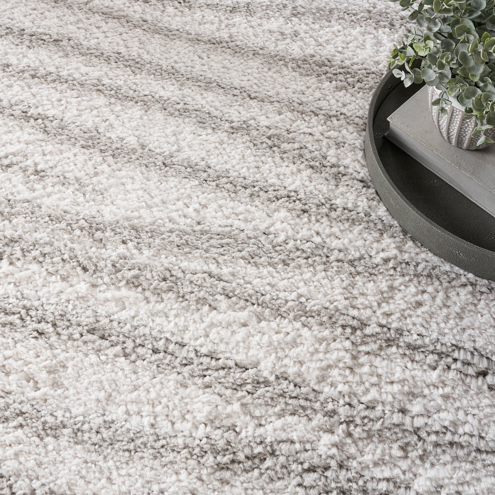 Nourison Home Modern Shag  Ivory Grey  Contemporary