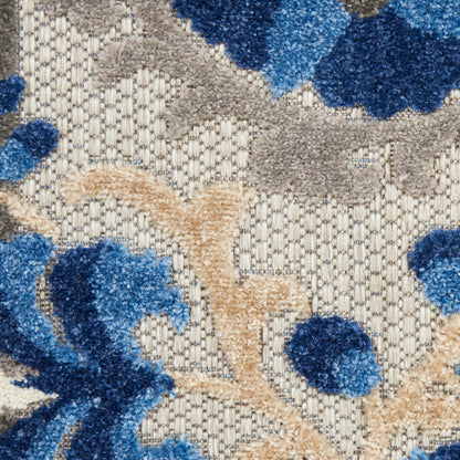 Nourison Home Aloha  Natural Blue  Contemporary