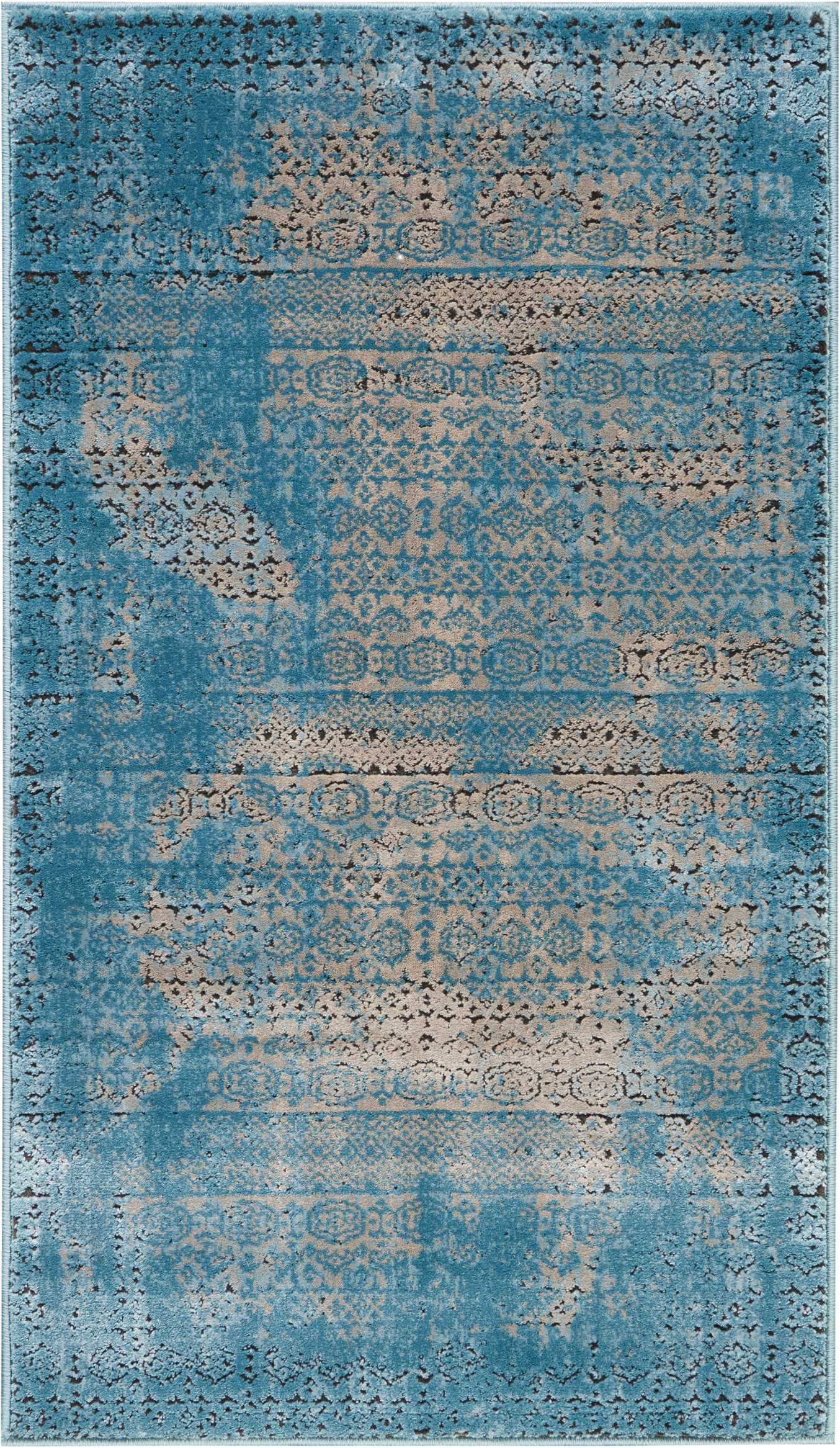 Nourison Home Karma KRM01 Blue Traditional Power-loomed Rug