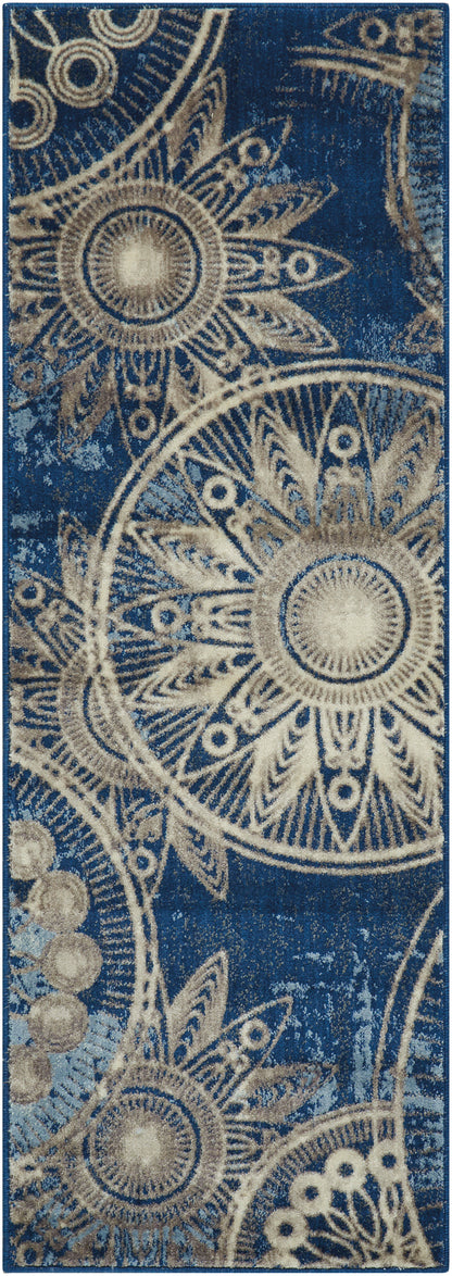 Nourison Home Somerset ST764 Denim Contemporary Power-loomed Rug