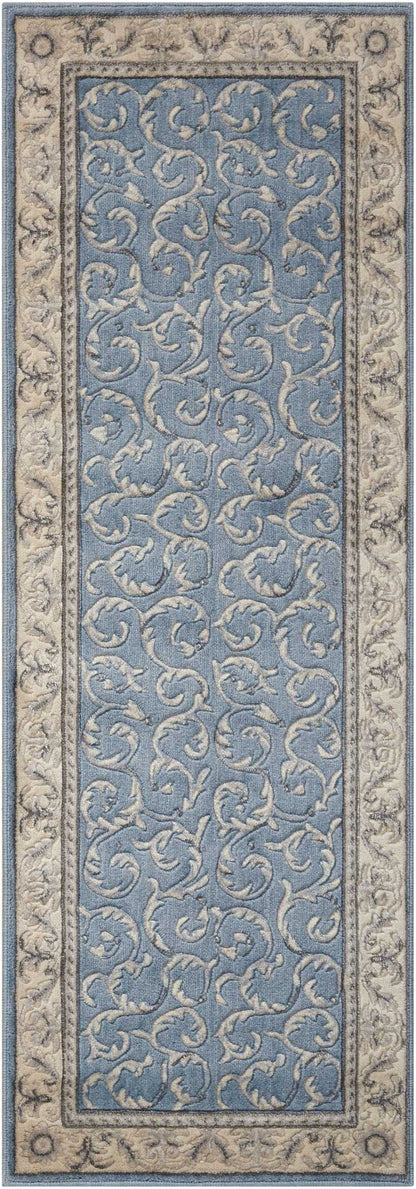 Nourison Home Somerset ST02 Light Blue Traditional Power-loomed Rug