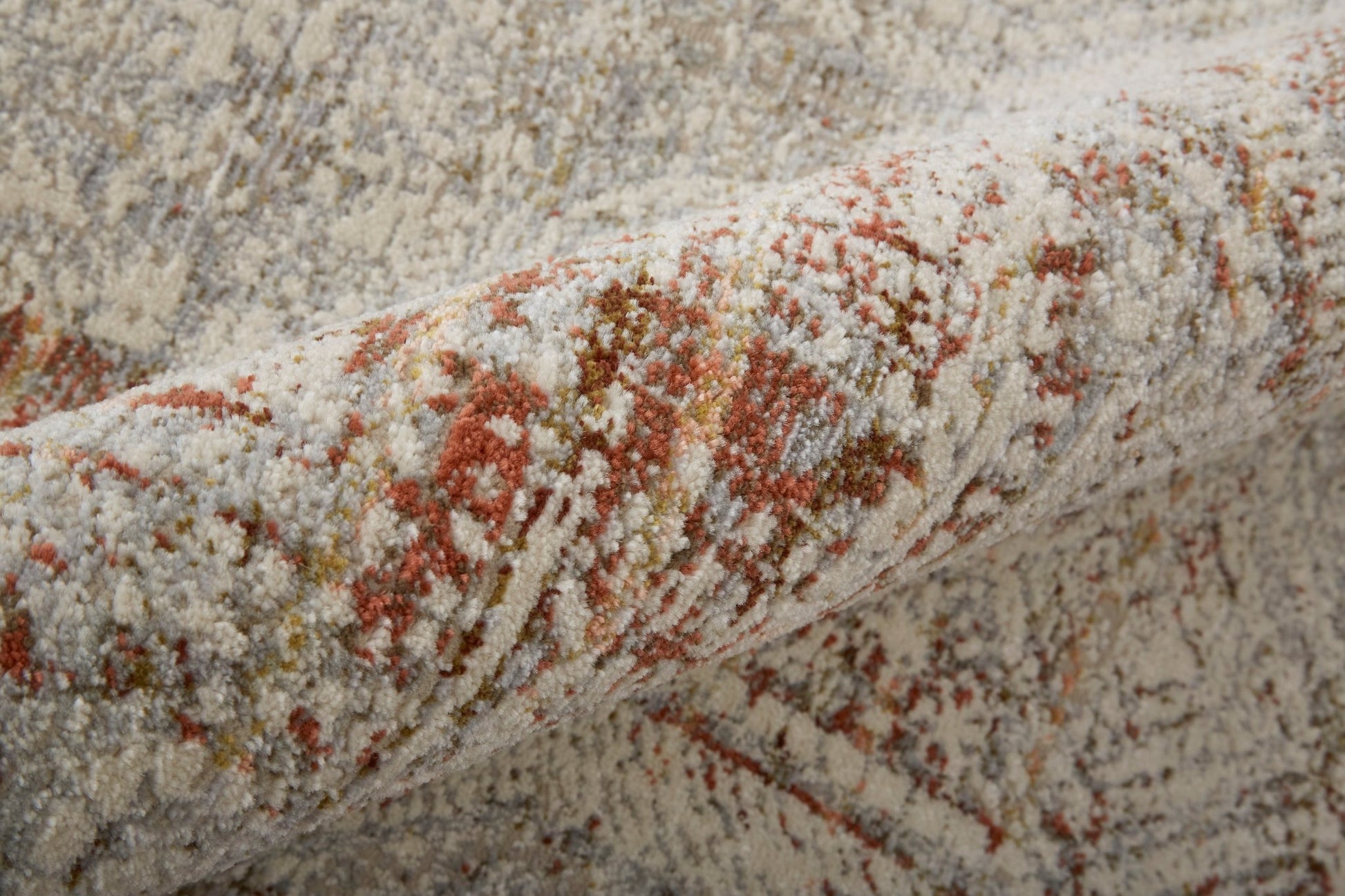 Feizy Kaia 39GKF Gray Rust Transitional/Casual/Vintage Machine Woven Rug - Rugs - Feizy - Atlanta Designer Rugs