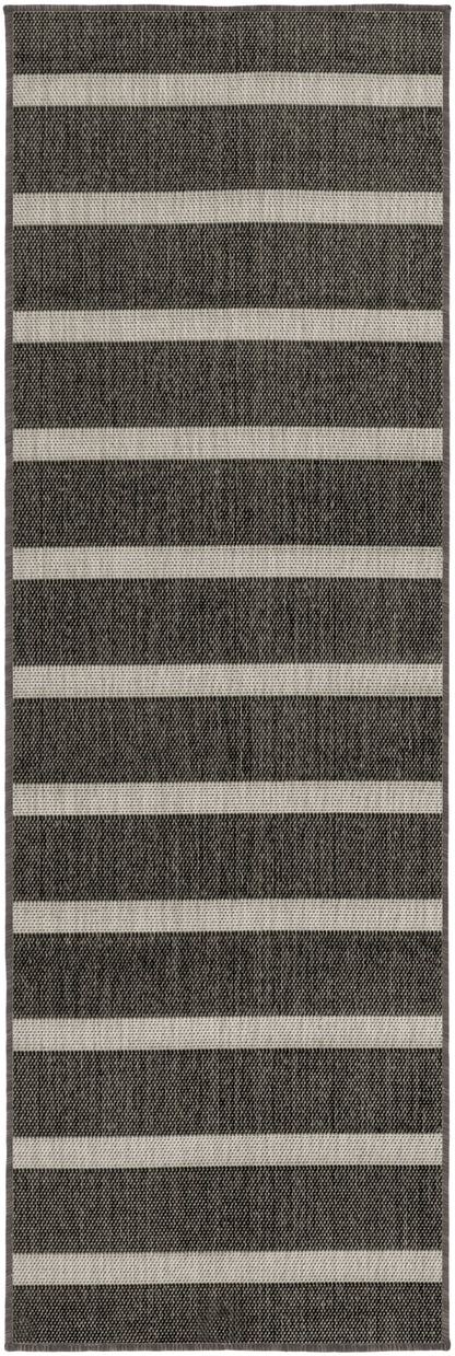 Nourison Home Positano POS03 Black Ivory Contemporary Power-loomed Rug