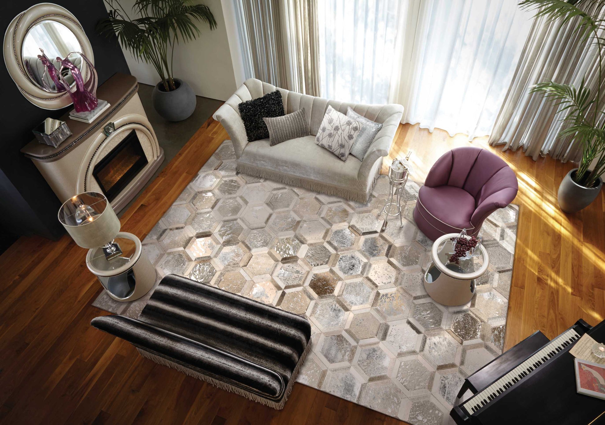Michael Amini City Chic  Silver  Contemporary