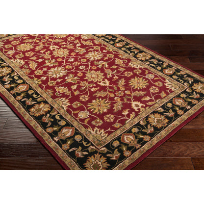 Surya Crowne CRN-6013 Burgandy Traditional Tufted Rug