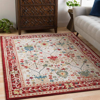 Surya Crafty CRT-2309 Burgandy Traditional Machinemade Rug
