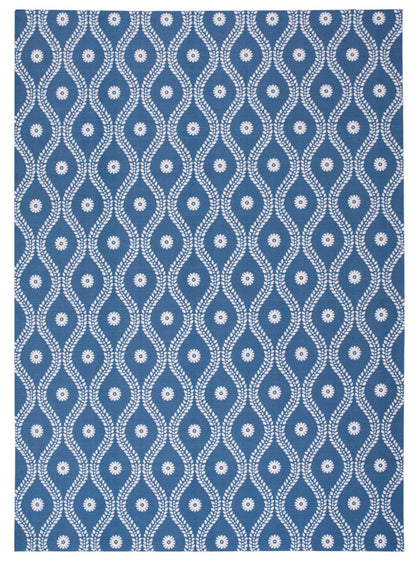 Nourison Home Home & Garden RS085 Navy Transitional Power-loomed Rug