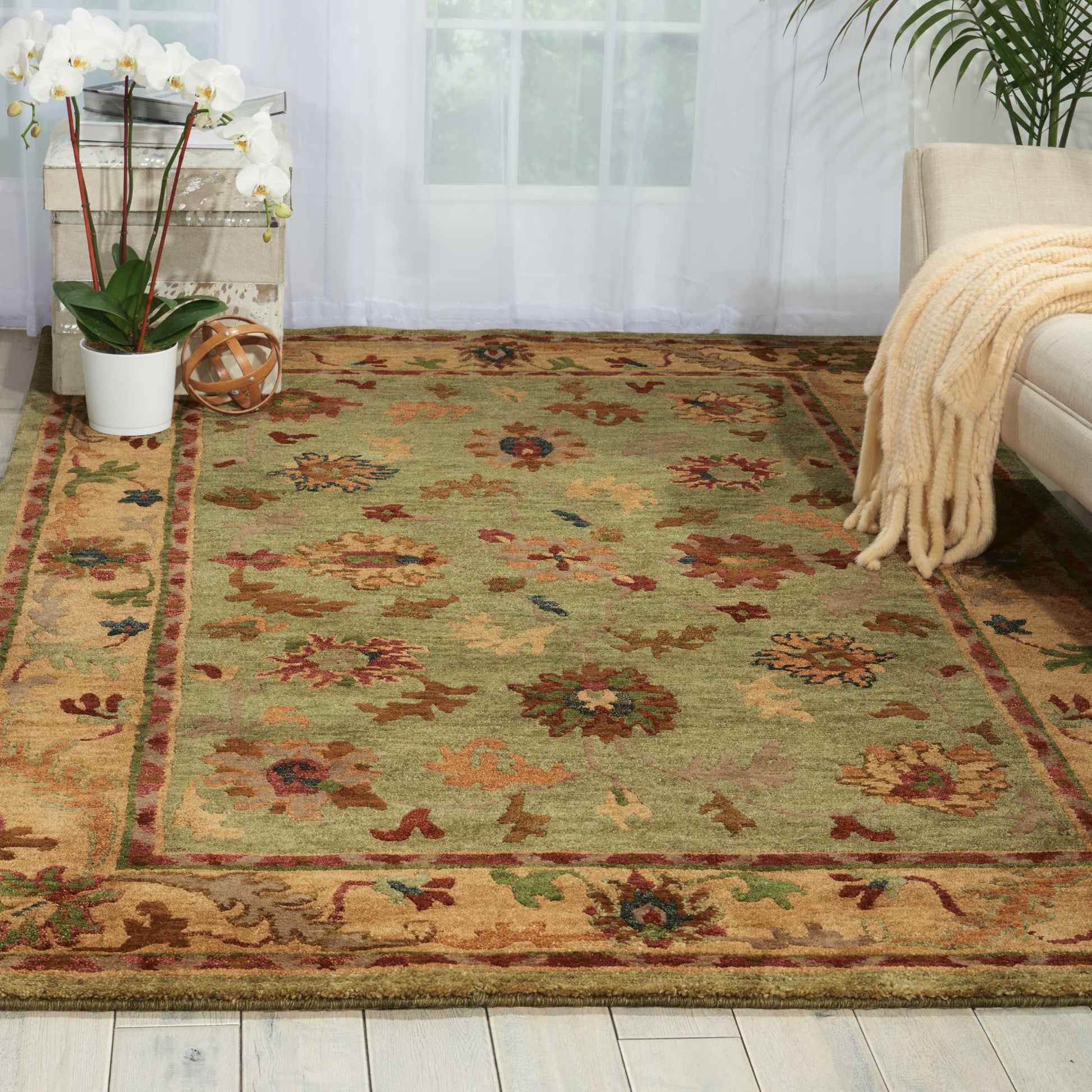Nourison Home Tahoe  Green  Traditional