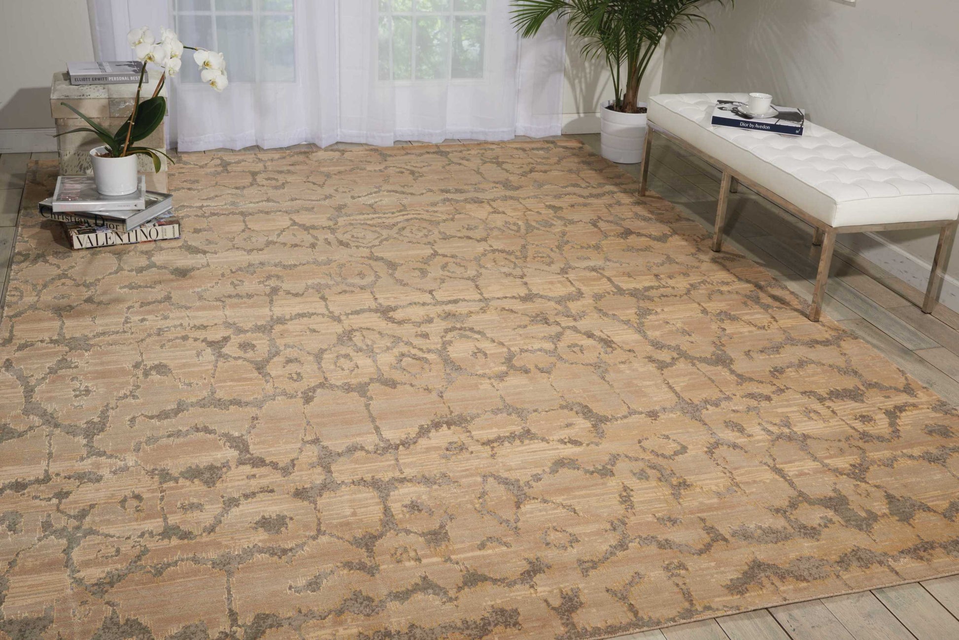 Nourison Home Silken Allure  Beige  Contemporary