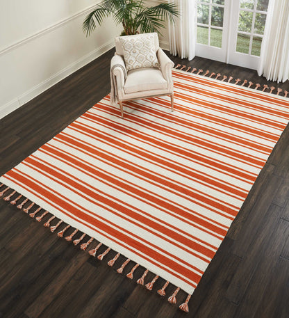 Nourison Home Rio Vista  Ivory Orange  Contemporary