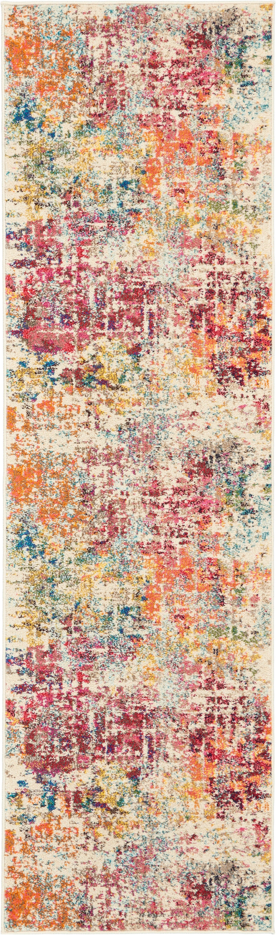 Nourison Home Celestial CES13 Pink Multicolor Contemporary Power-loomed Rugs