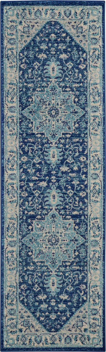 Nourison Home Tranquil TRA06 Ivory Navy Transitional Power-loomed Rug