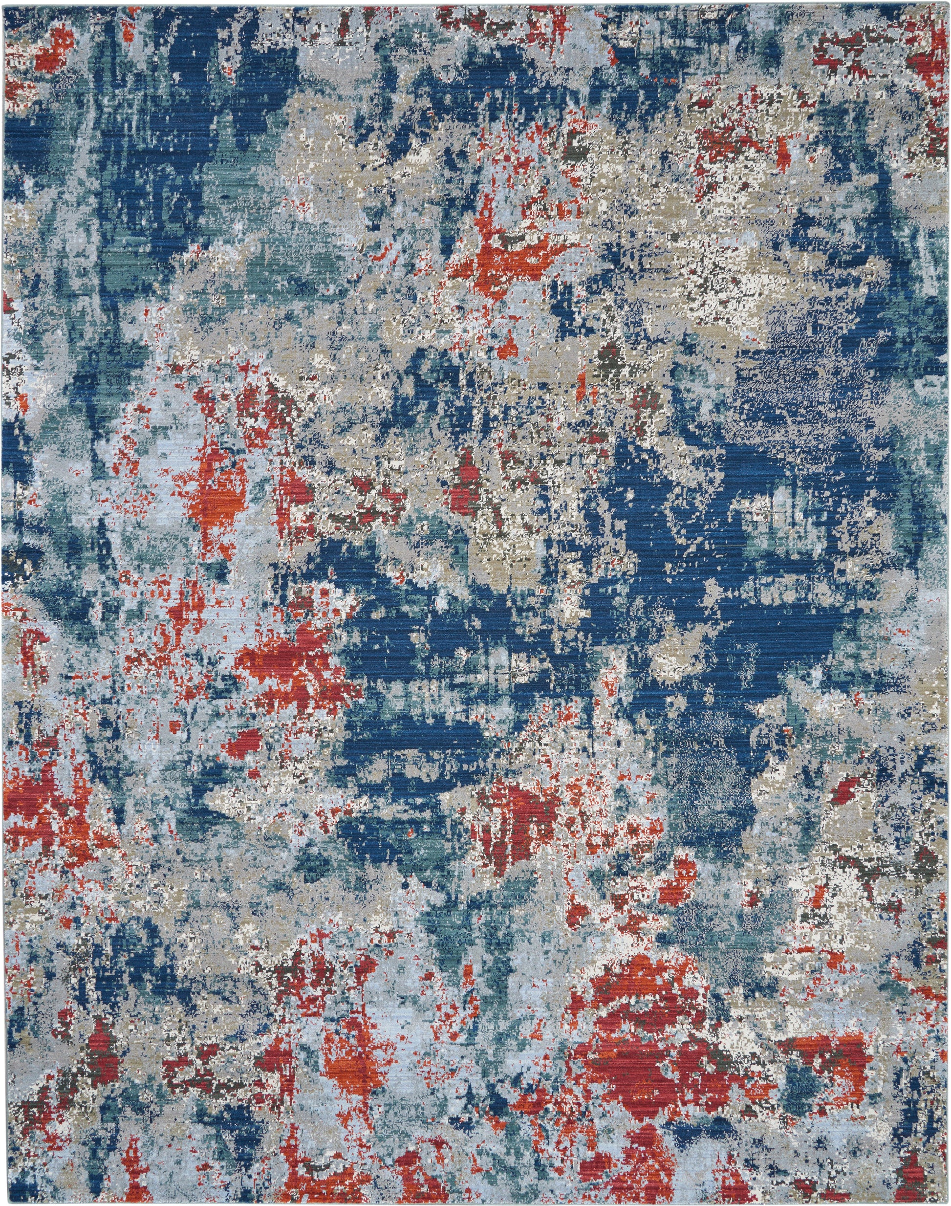Nourison Home Artworks  Navy Brick  Contemporary