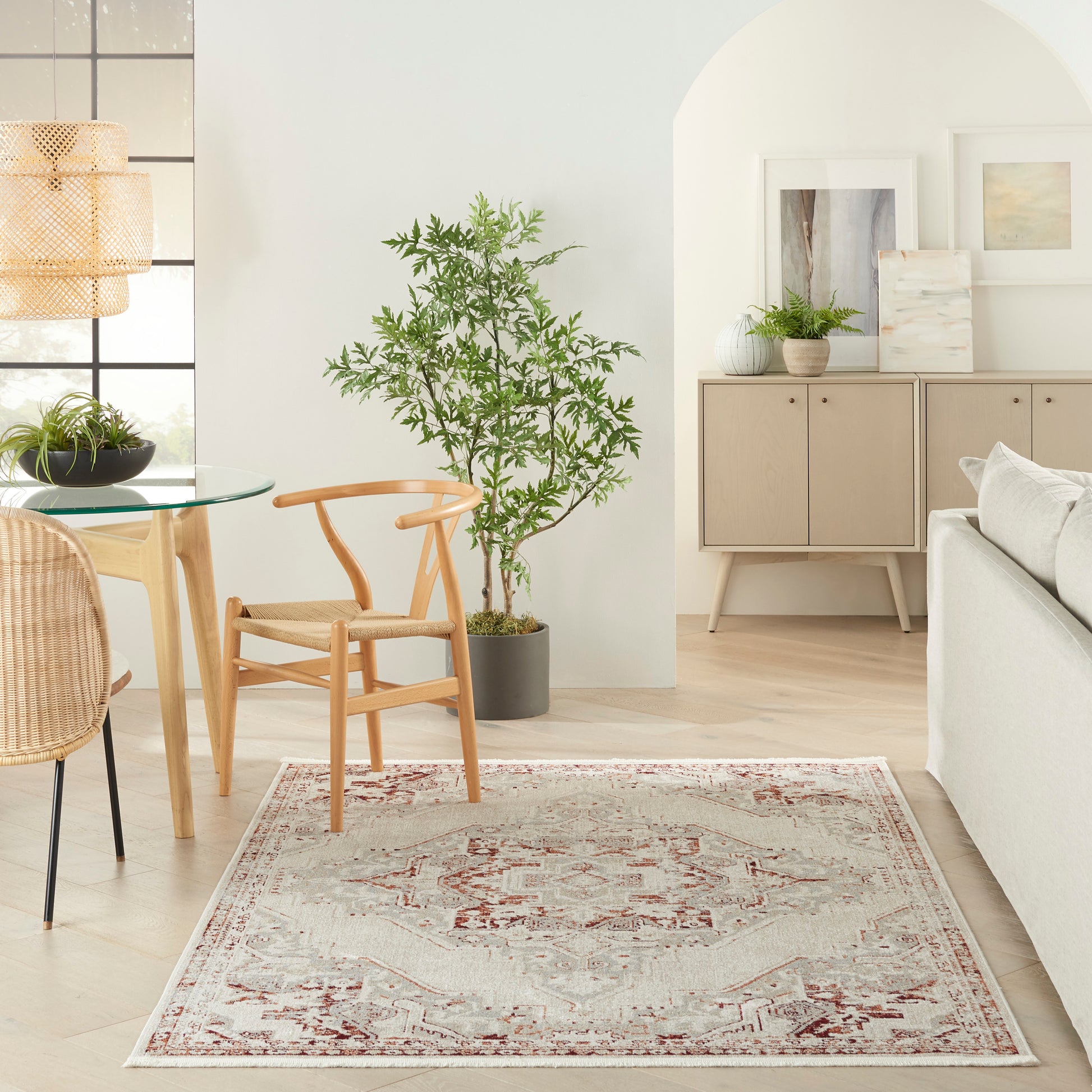 Nourison Home Carina  Brick Silver  Transitional