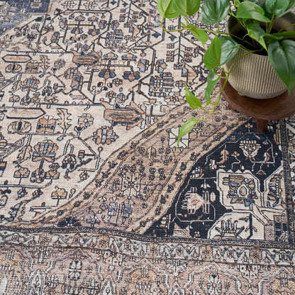 Nourison Home Grand Washables  Ivory Blue  Traditional