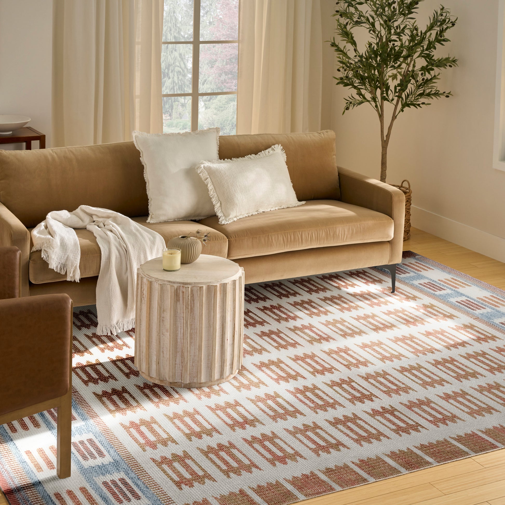 Nourison Home Nordic  Ivory Rust  Contemporary