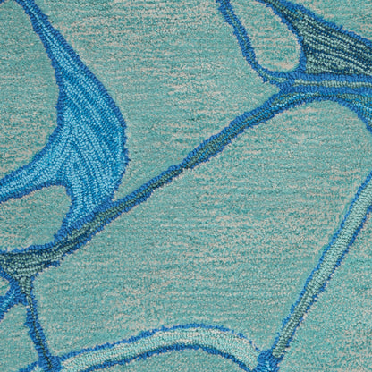 Nourison Home Symmetry  Aqua Blue  Contemporary