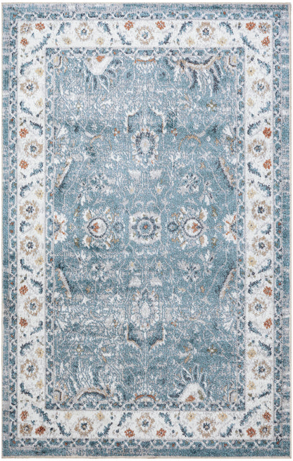 Nourison Home Astra Machine Washable ASW20 Blue Traditional Power-loomed Rug