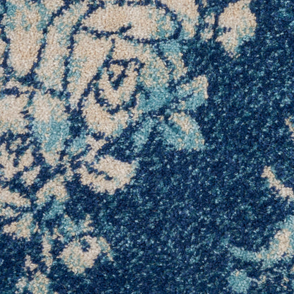 Nourison Home Tranquil  Navy Light Blue  Transitional