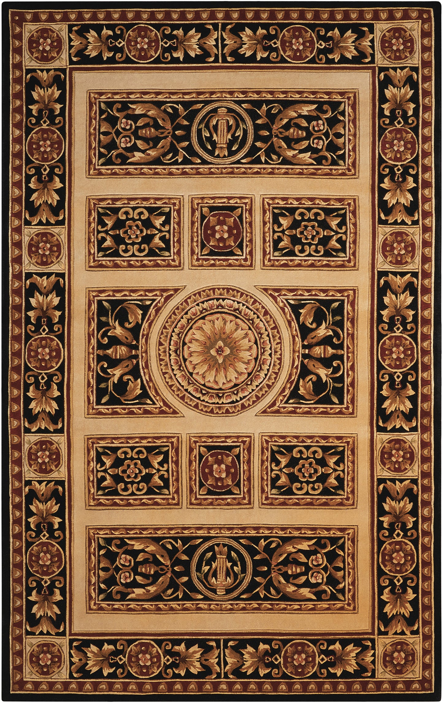 Nourison Home Versailles Palace  Ivory Black  Traditional