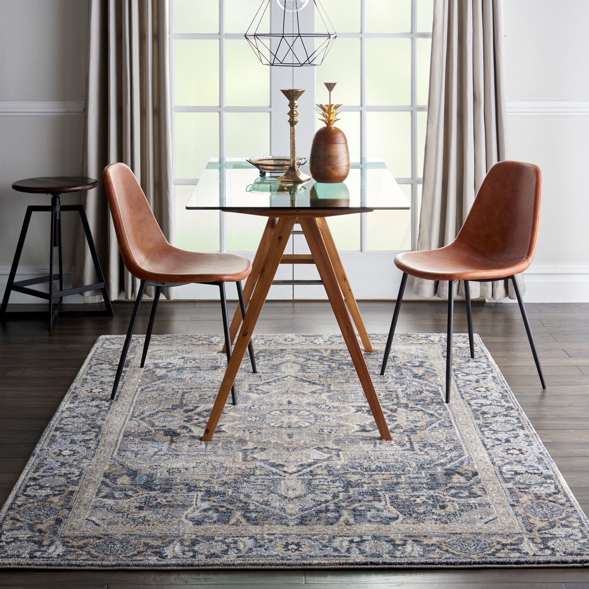 Nourison Home Moroccan Celebration  Navy  Traditional