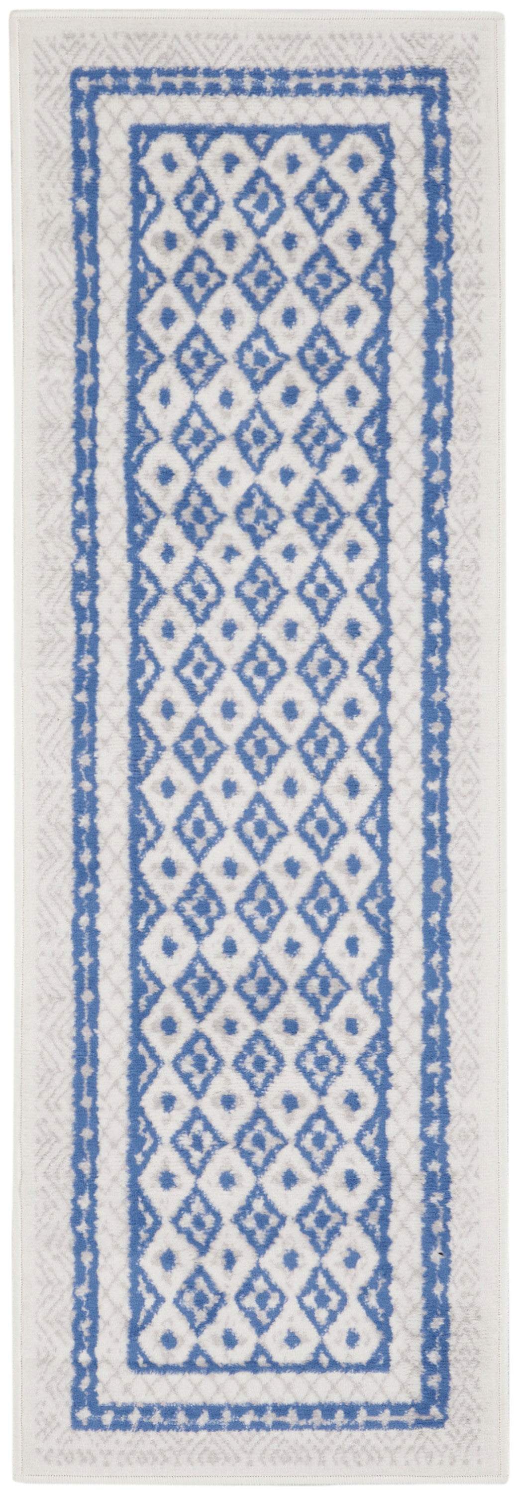 Nourison Home Whimsicle WHS13 Ivory Blue Contemporary Power-loomed Rug