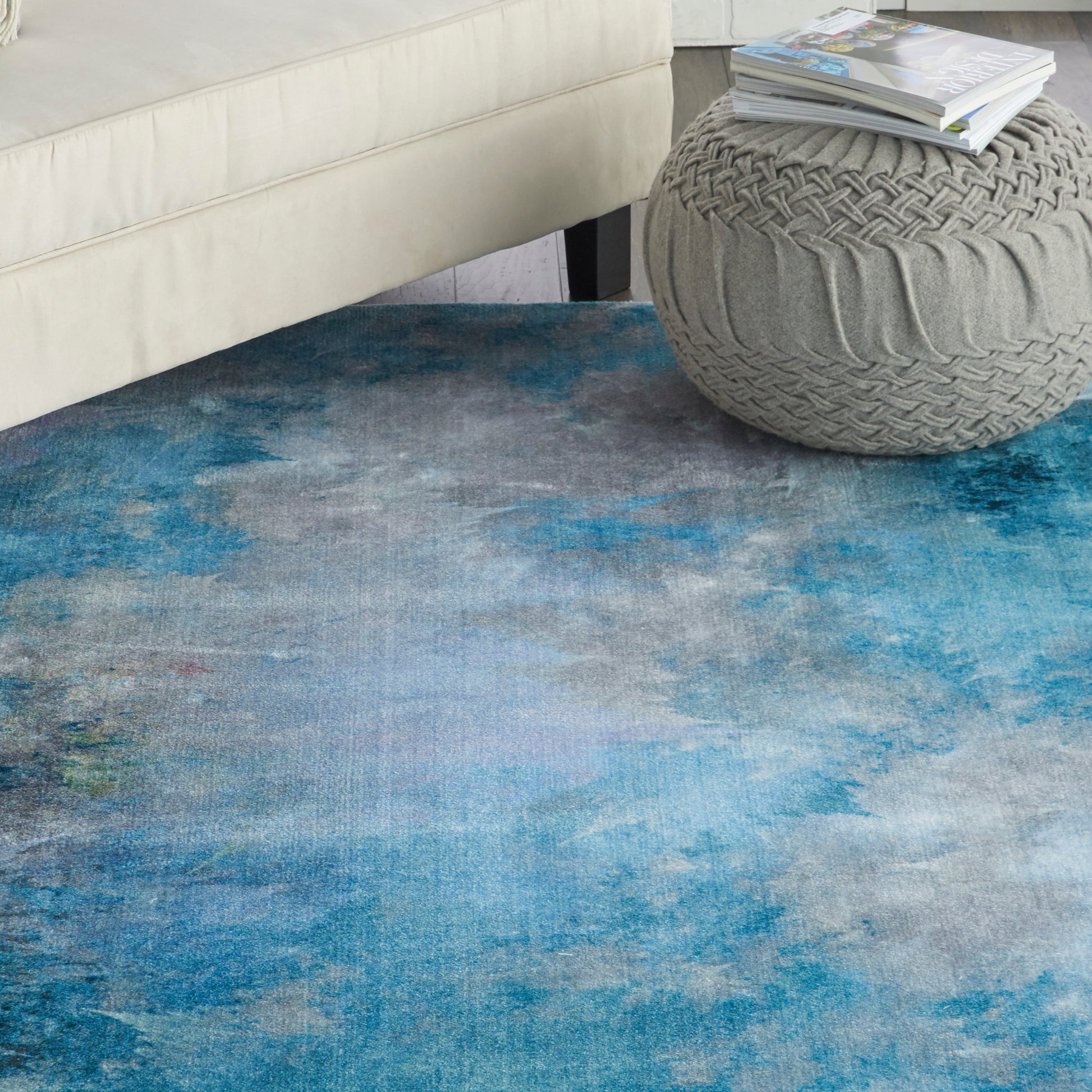 Nourison Home Le Reve  Seafoam  Contemporary