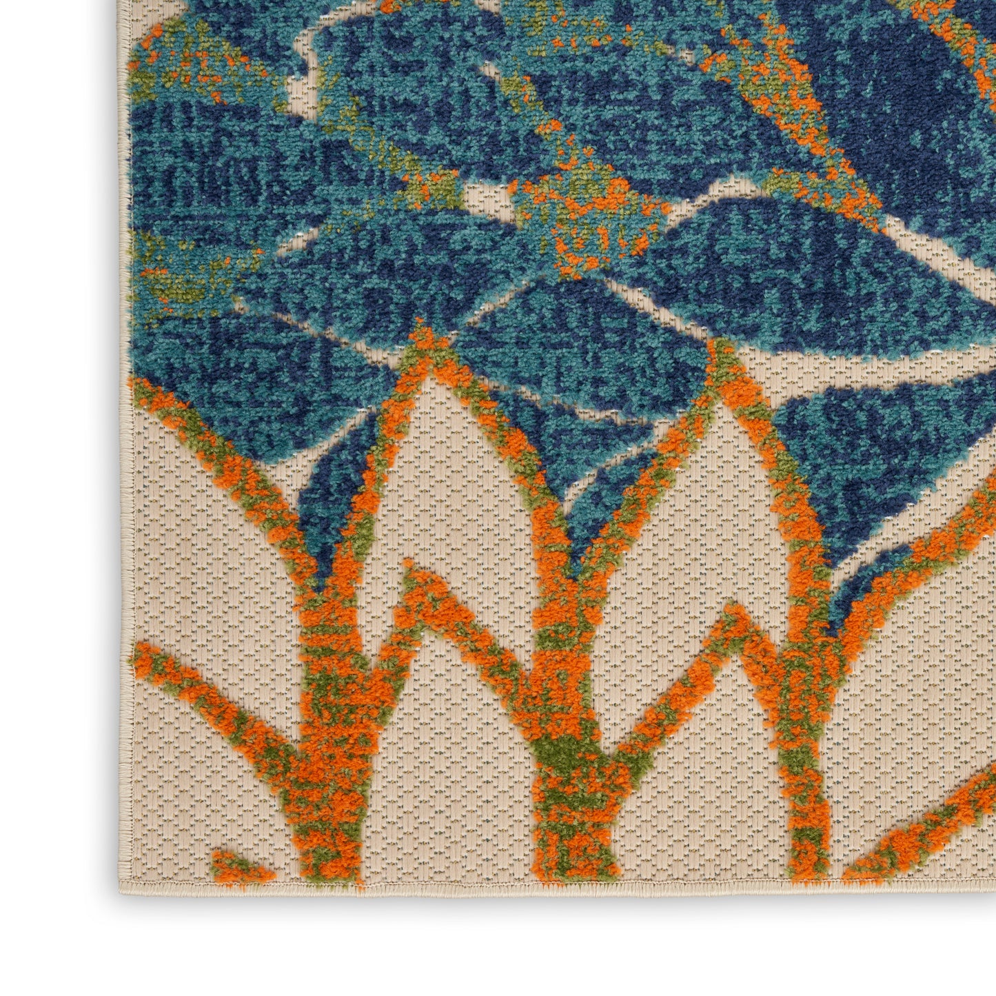 Nourison Home Aloha  Blue Green  Contemporary